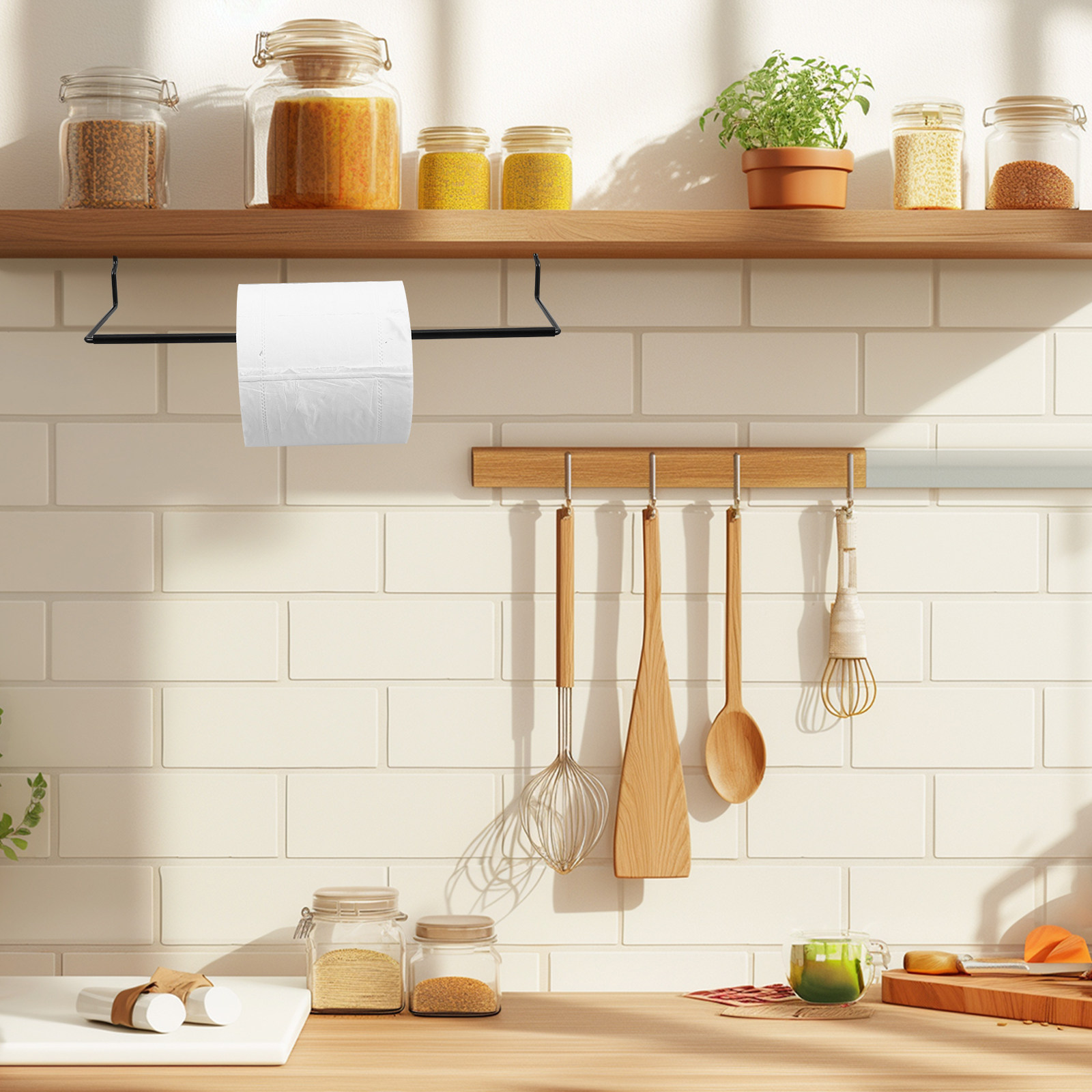 Food Storage And Organizer - Rak Gantung Pegboard Logam untuk Handuk