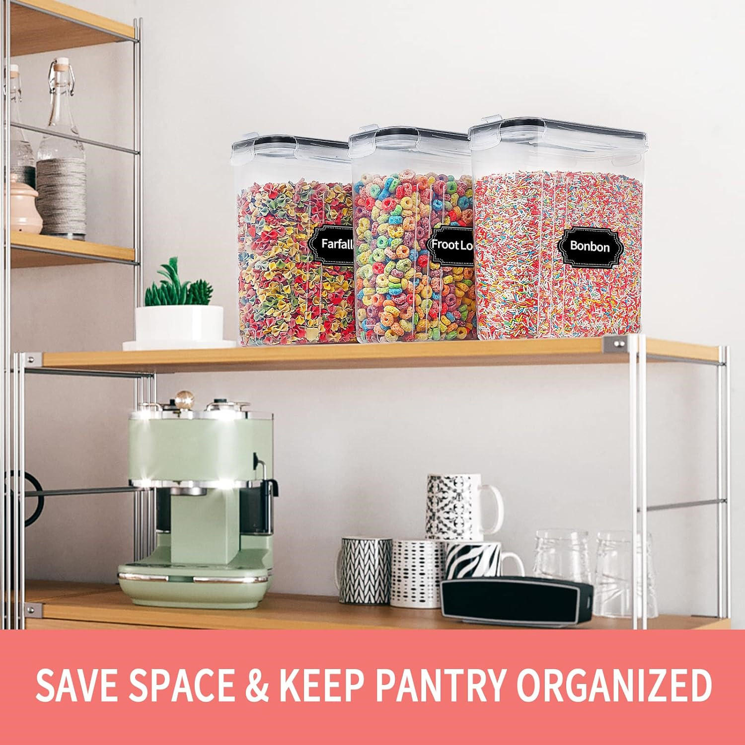 Food Storage Acrylic Containers - Wadah Penyimpanan Sereal 2,5L dengan Tutup