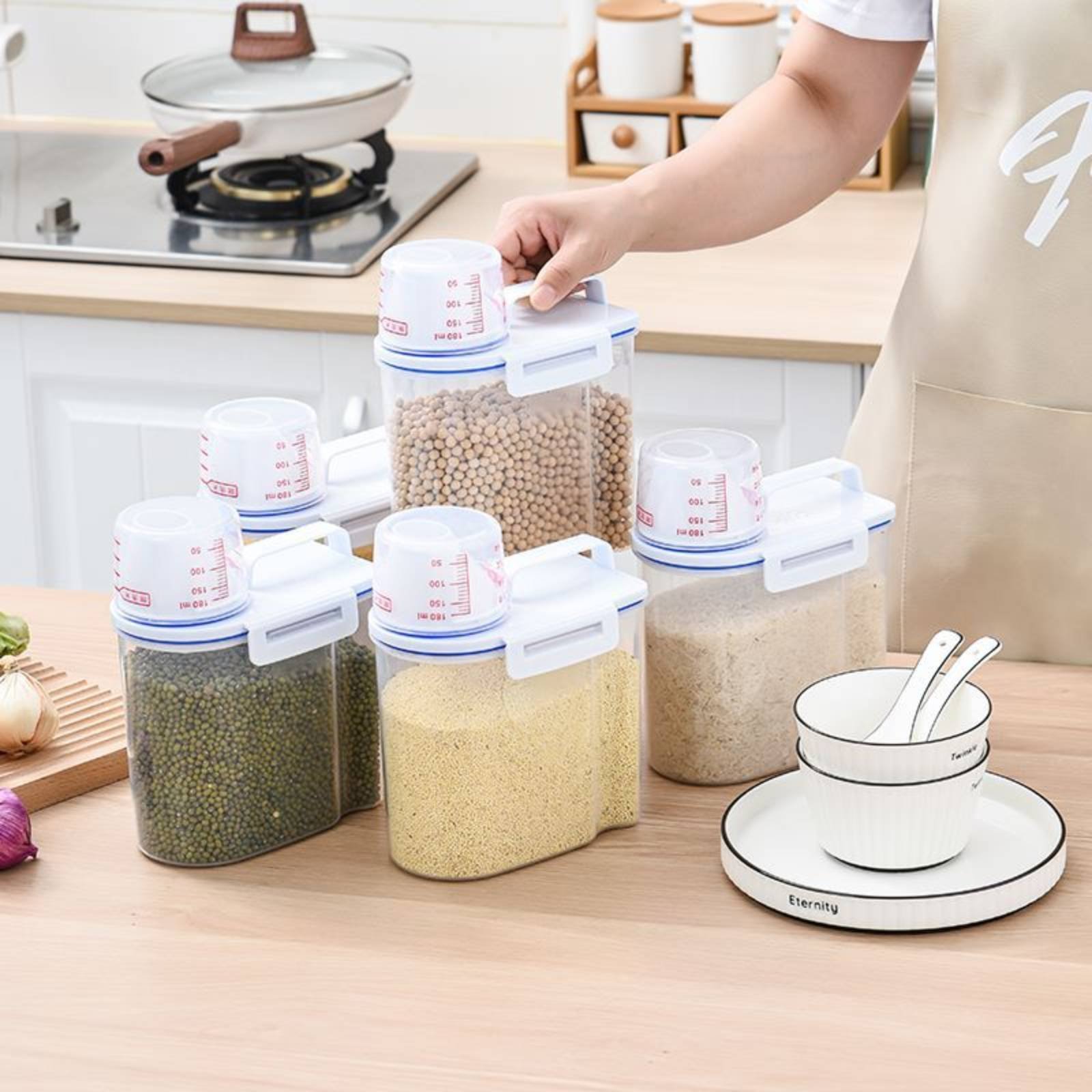 Food Storage And Organizer - Wadah Penyimpanan Beras Dispenser Beras Aman