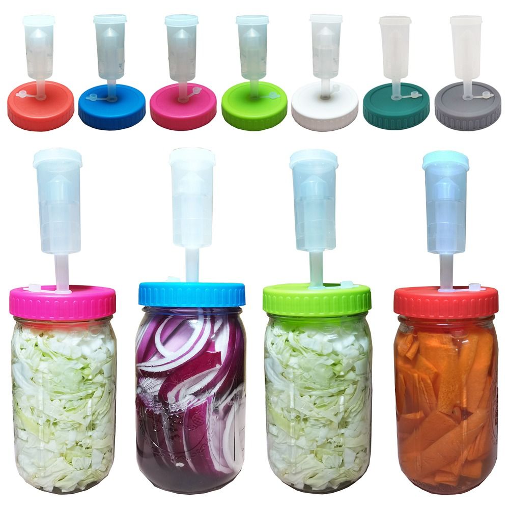 Mason Jar Wide Mouth - Atasan silikon Premium tanpa air untuk
