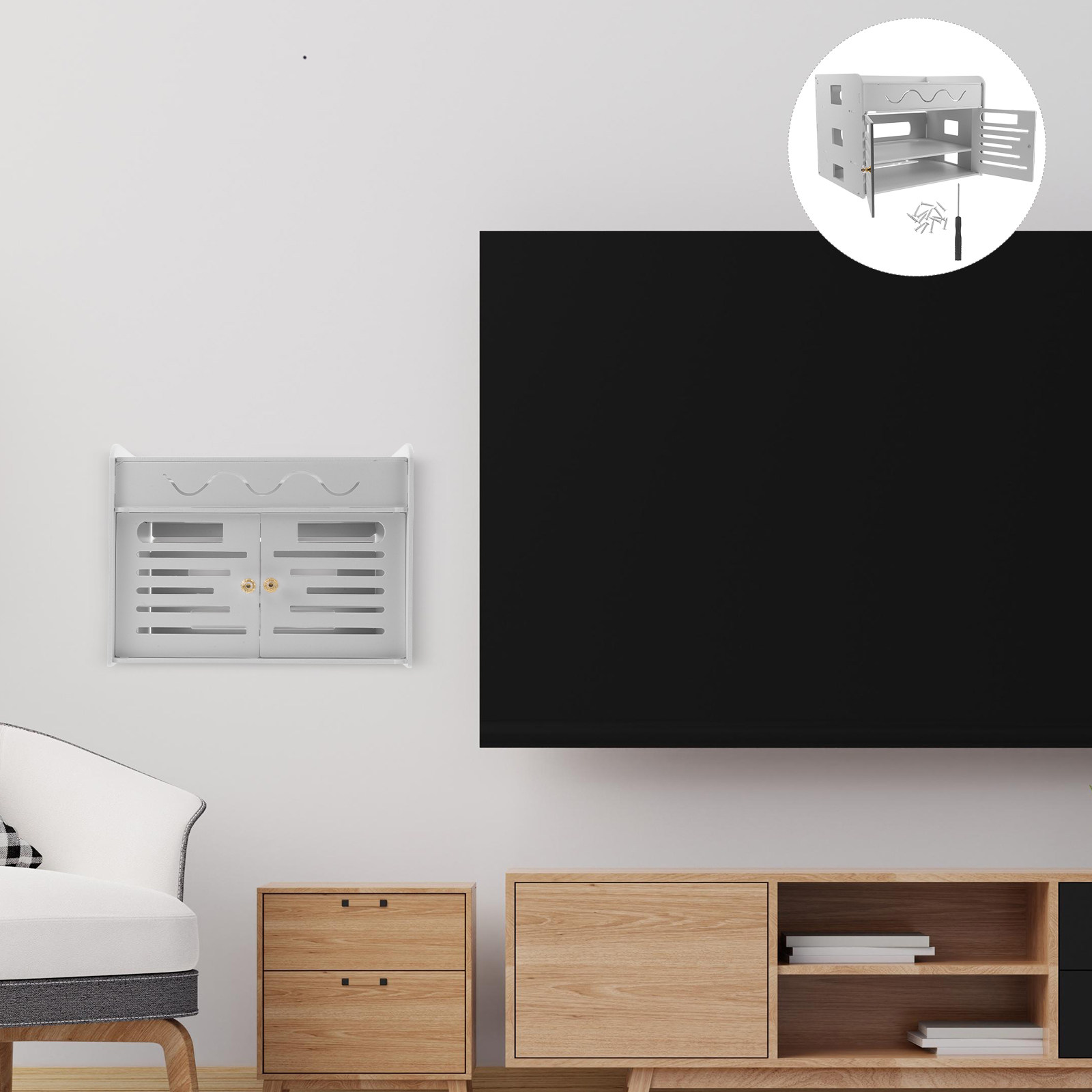 Food Storage And Organizer - Kotak Penyimpanan Router WiFi 3-Lapisan, Kotak