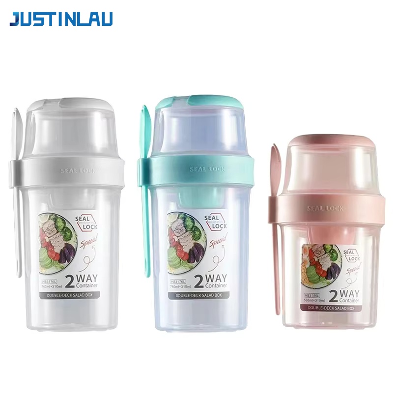 Food Storage With Scoop - JUSTINLAU Cangkir Salad Pengurang Berat Badan