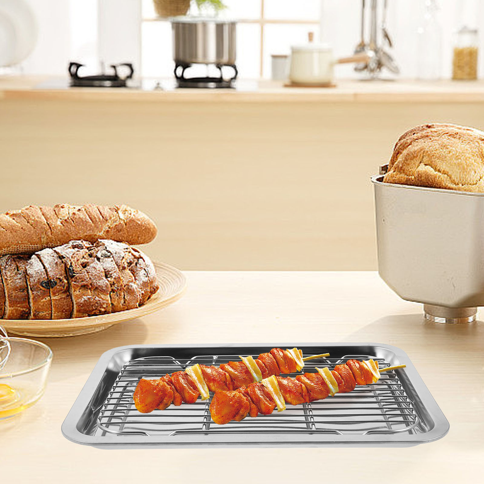 Food Storage Restaurant - 1Set Rak Kue Kawat Stainless Steel,