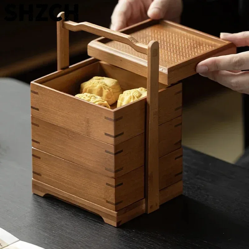 Food Storage Acrylic Containers - Keranjang Penyimpanan Bambu Tradisional Cina, Wadah