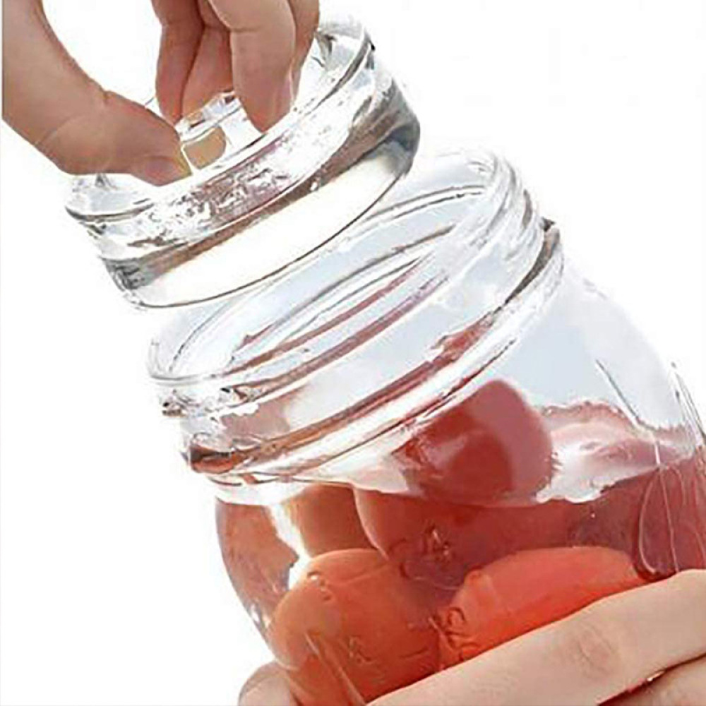 Mason Jar Wide Mouth - Pemberat Fermentasi Kaca Tahan Lama Untuk