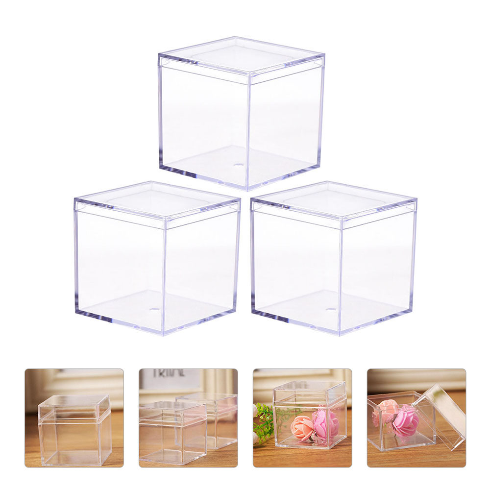 Food Storage Acrylic Containers - 4 Buah Kotak Penyimpanan Transparan Akrilik,