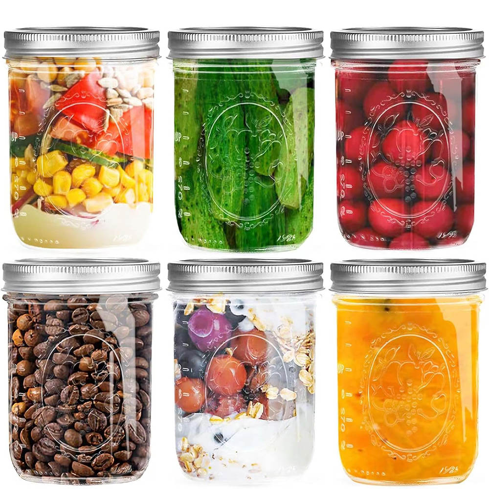 Mason Jar Wide Mouth - Stoples Mason Mulut Lebar 16oz dengan