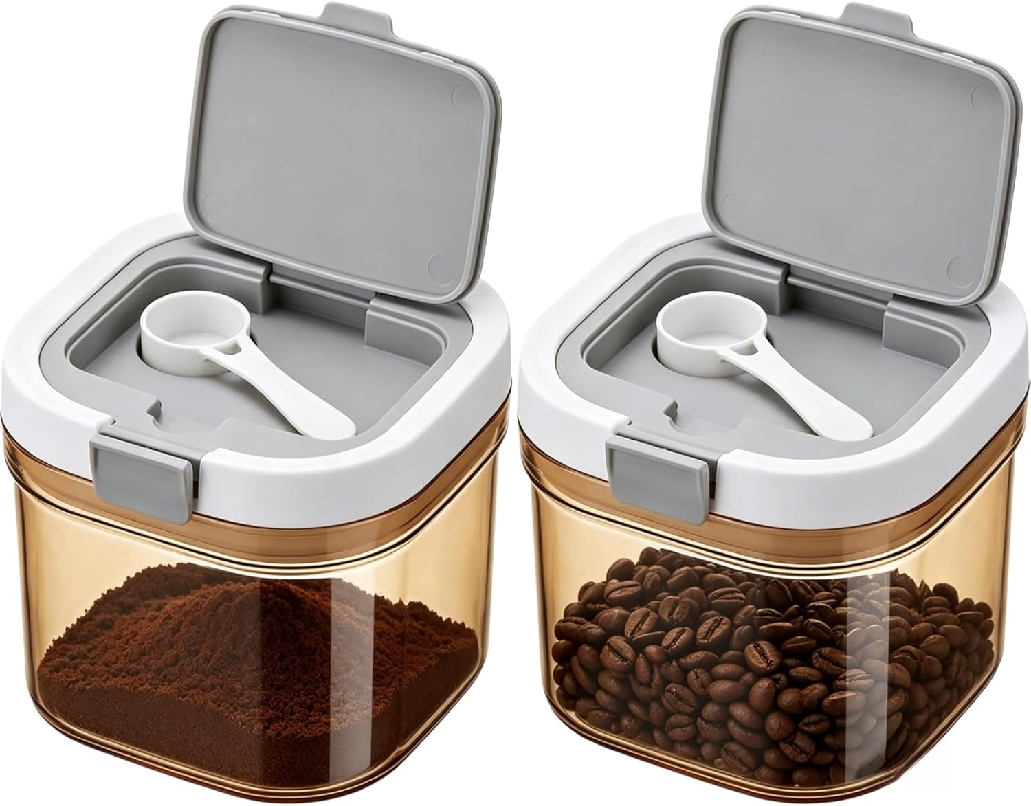 Food Storage With Scoop - 2 Buah Tabung Kopi dengan Sendok,