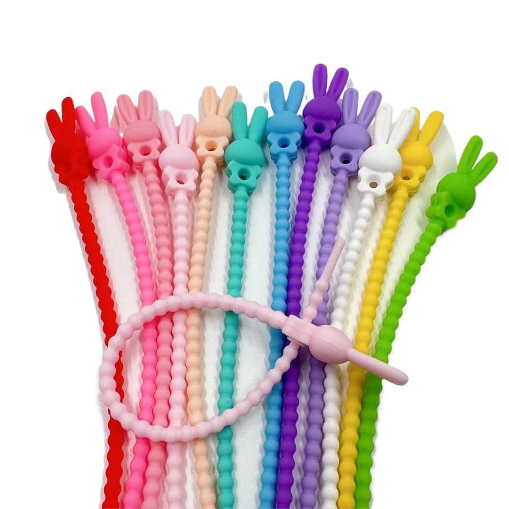 Food Storage And Organizer - 10Pcs Pengatur Kabel Silikon Bentuk Bunga