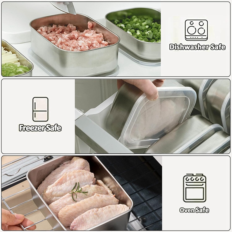 Wadah Stainless Steel untuk Pe - Food Storage Usa ulasan dan harga