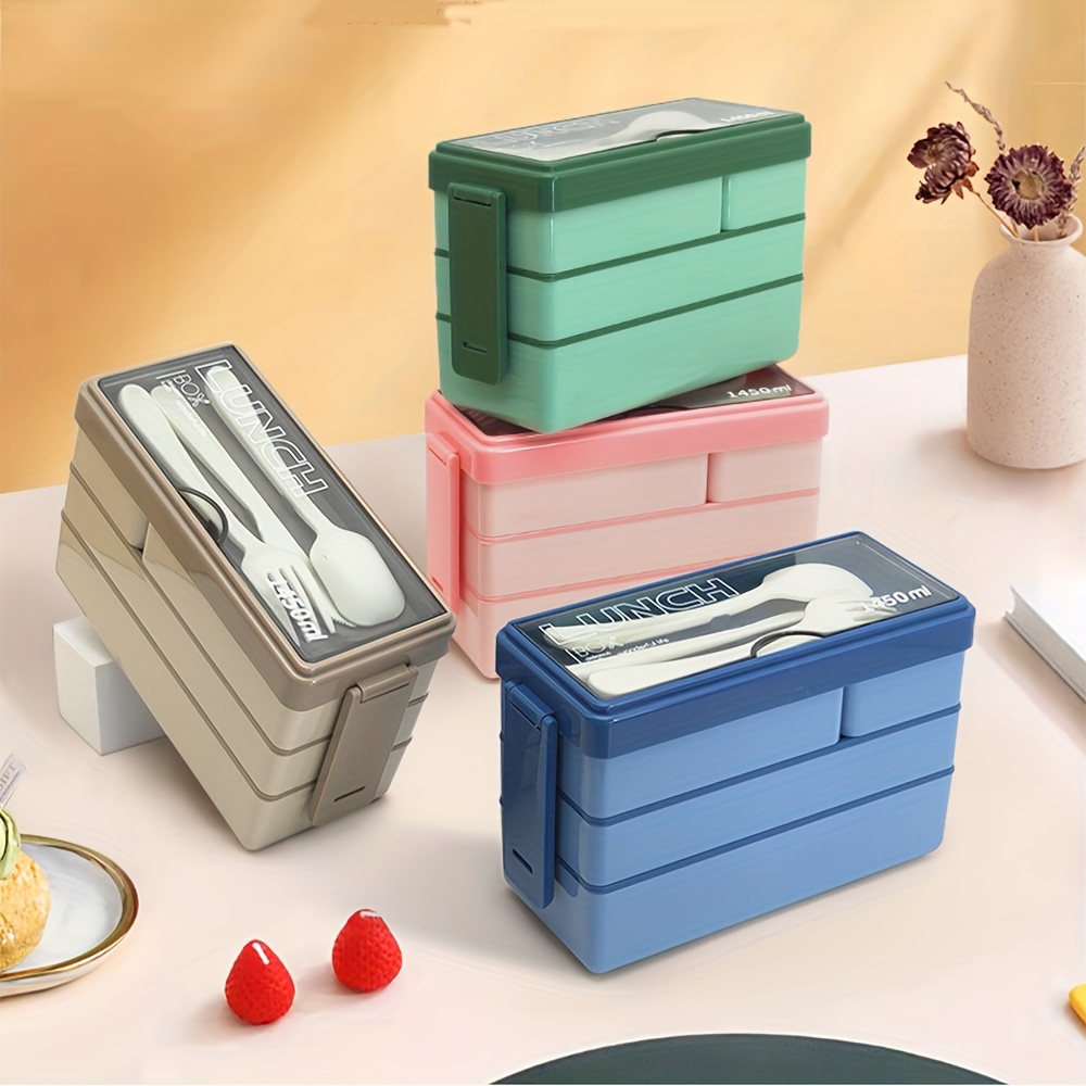 Kotak makan siang Bento 1450ML - Food Storage With Scoop ulasan dan harga