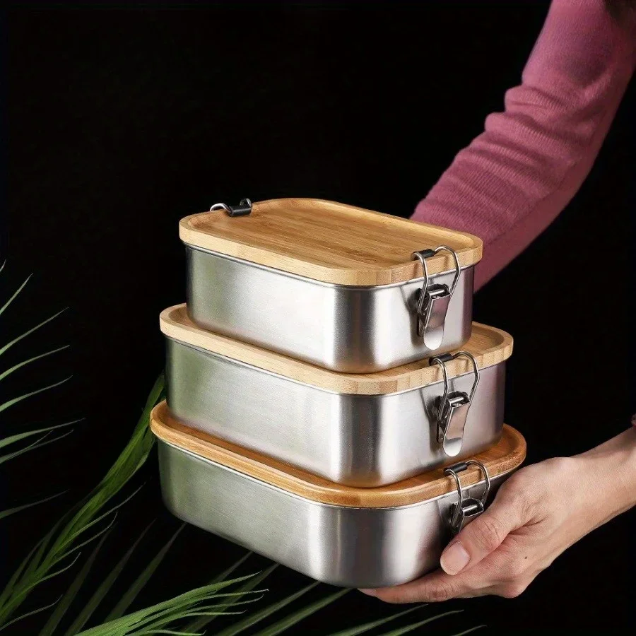 Kotak Makan Siang Tutup Bambu  - Food Storage Box Set ulasan dan harga