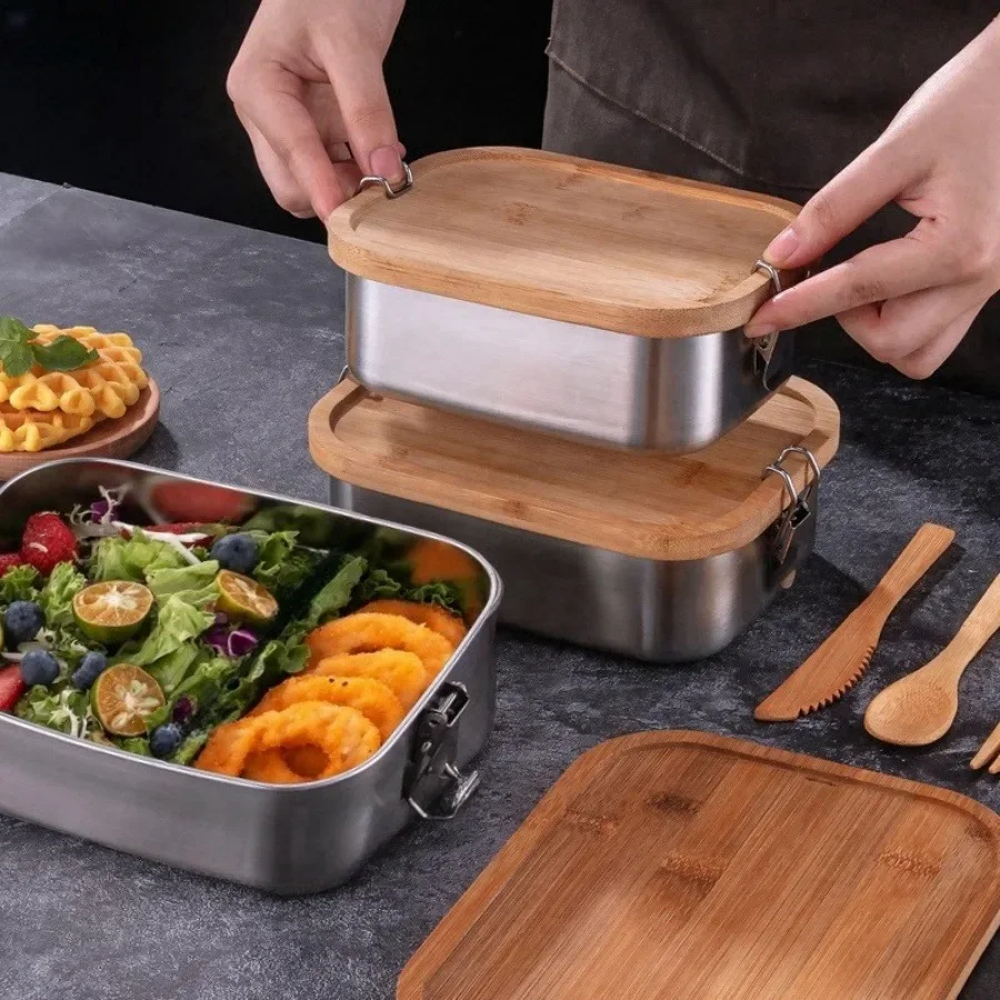 Kotak Makan Siang Tutup Bambu  - Food Storage Box Set ulasan dan harga