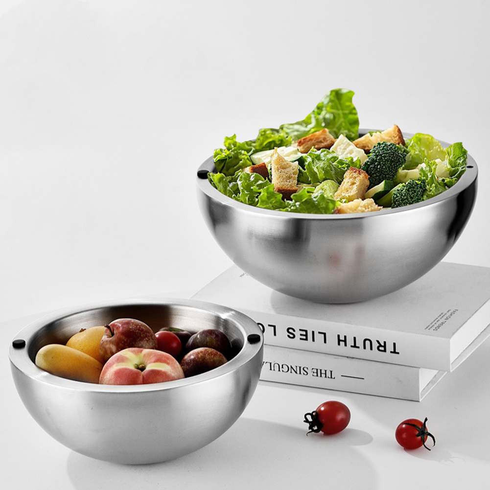 304 Thickened Salad Mixing Bow - Food Storage Meals ulasan dan harga