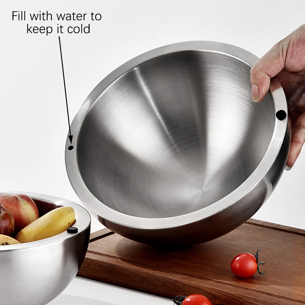 304 Thickened Salad Mixing Bow - Food Storage Meals ulasan dan harga