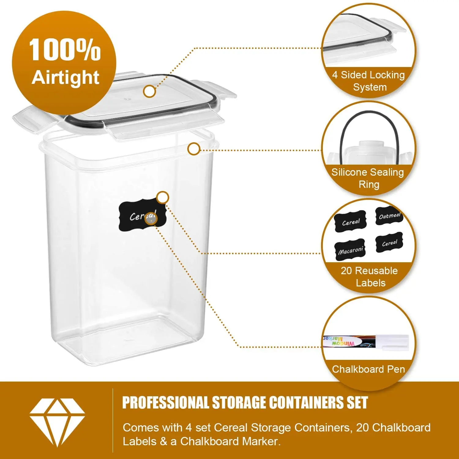 Set Wadah Makanan 7pcs Bebas B - Food Storage Acrylic Containers ulasan dan harga