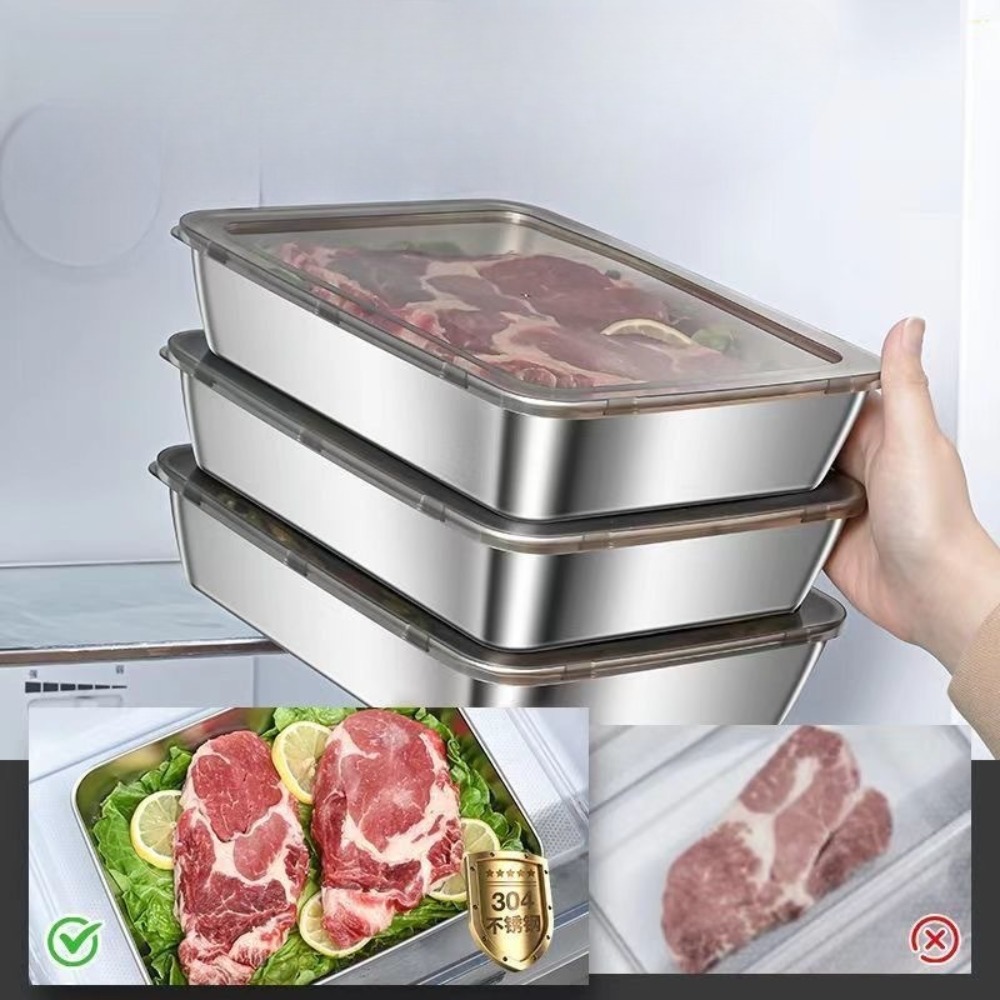 Nampan Sajian Stainless Steel  - Food Storage Meals ulasan dan harga