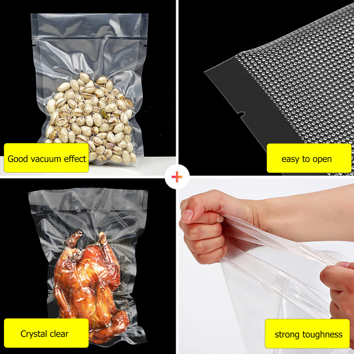 100Pcs Kantong Penyegel Vakum  - Food Storage Usa ulasan dan harga