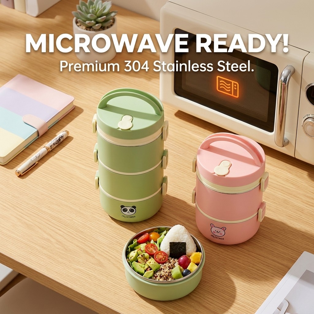 Kotak Makan Siang Termal Stain - Food Storage With Scoop ulasan dan harga