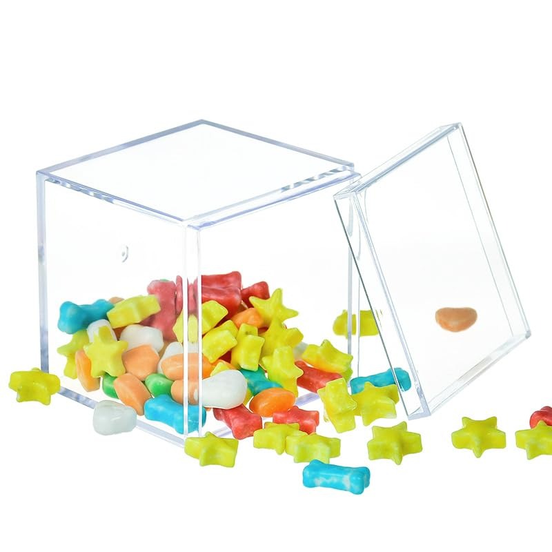 1-50 Buah Kotak Akrilik Transp - Food Storage Acrylic Containers ulasan dan harga