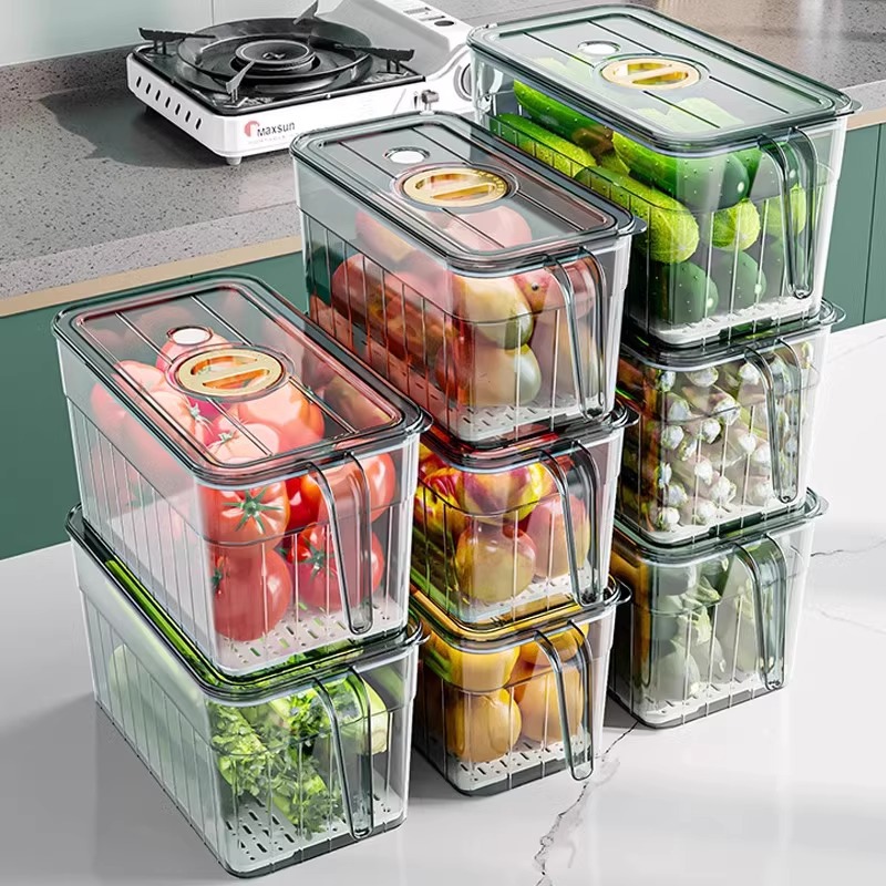 Kotak penyimpanan kulkas, telu - Food Storage Box Set ulasan dan harga