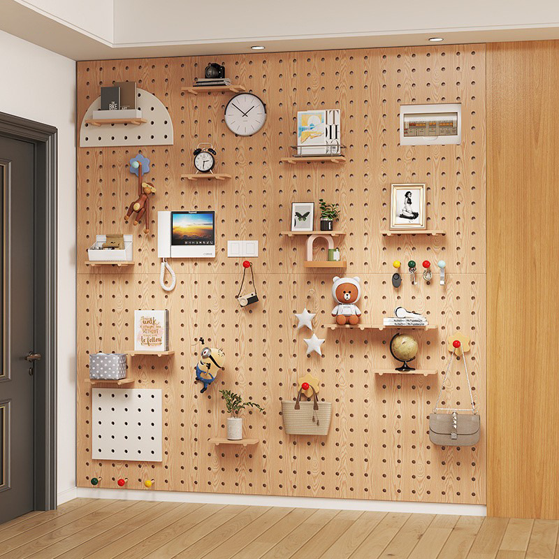 Rak Dinding Pegboard Kayu Soli - Food Storage And Organizer ulasan dan harga