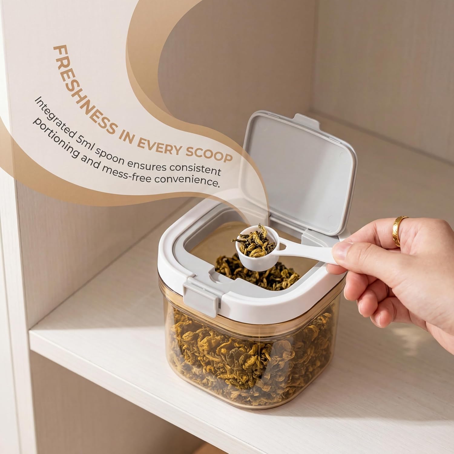 2 Buah Tabung Kopi dengan Send - Food Storage With Scoop ulasan dan harga