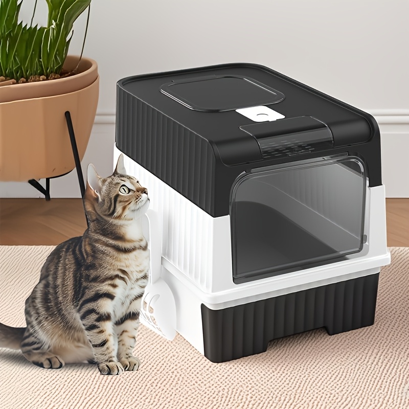 Kotak Pasir Kucing Model Laci  - Food Storage With Scoop ulasan dan harga