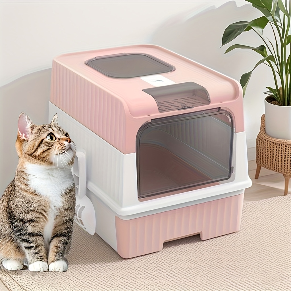 Kotak Pasir Kucing Model Laci  - Food Storage With Scoop ulasan dan harga